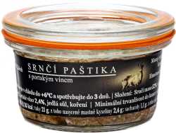 Srnčí paštika s portským vínem 130g Via Delicia